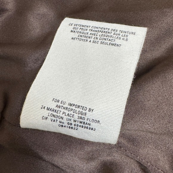Anthropologie HEI HEI Brown Faux Leather Waterfall Drape Collar Biker Jacket XS - Picture 10 of 10